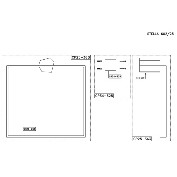 Полотенцедержатель - кольцо настенный квадратной формы Stella Stella 25 см 602/25 хром ST 10033 CR00