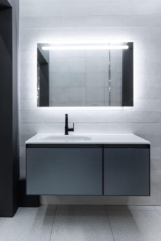 Комплект тумба с раковиной Artelinea Skin 120х50х53см + Зеркало 120х80см с подсветкой + Bluetooth-RASPR017