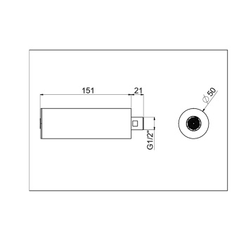 Потолочная насадка для душа Carimali Iltondo D50 H150 26881X