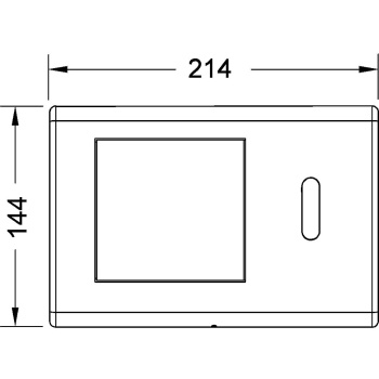 Клавиша смыва Tece Planus 6 V-Batterie 9240351 хром