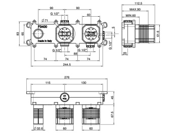 Встраиваемая часть для смесителя Fima Carlo Frattini FimaBox F3400W