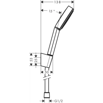 Душевой гарнитур Hansgrohe Pulsify Select 105 3jet Relaxation 24302670, матовый чёрный