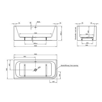 Акриловая ванна KNIEF Pure 180x80 0100-248