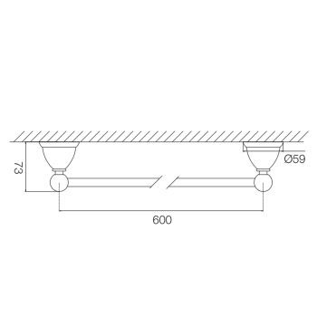 Полотенцедержатель Fima Carlo Frattini Accessori 60, подвесной, золото F6040/60OR