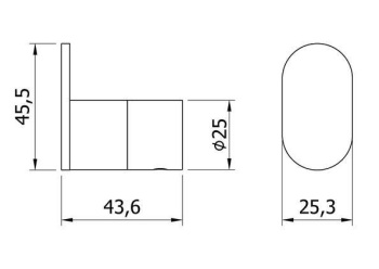 Крючок для полотенец Nofer Verona черный 16871.N
