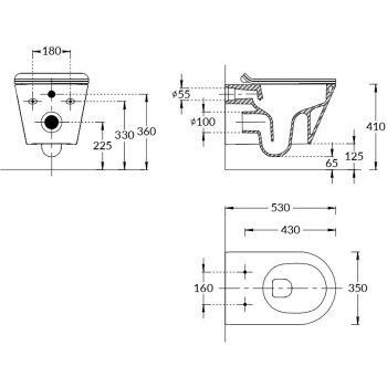 Унитаз подвесной Kerama Marazz Plaza Modern PLMR.wc.02 белый глянцевый
