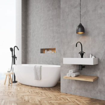 Смеситель для ванны Ramonsoler Adagio напольный чёрный 918503SNM