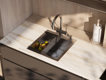 Смеситель для кухни Omoikiri Yamada LG светлое золото 4994479