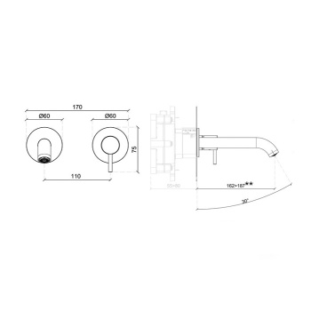 Смеситель для раковины Almar E210033.CR хром