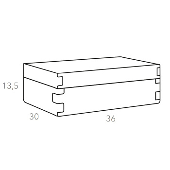 Коробка ADJ Snob 36x30xH13.5, эвкалипт/небесный 3630.60/50