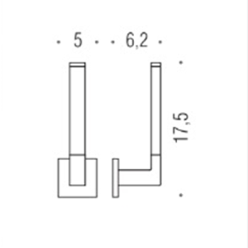 Держатель туалетной бумаги Colombo Basic Q вертикальный, хром B3790.CR