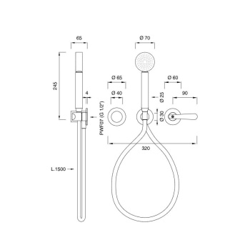 Смеситель для душа CЕА Design Lutezia LTZ 40 SG S с термостатом сталь