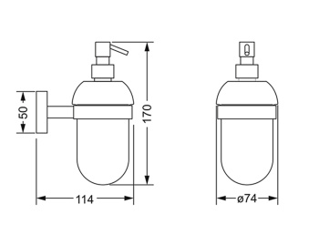 Дозатор Jorger Charleston Square 634.00.006.000 chrome