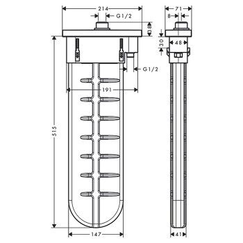 Axor sBox для ванны, внешняя часть, прямоугольная розетка, цвет: хром 28012000