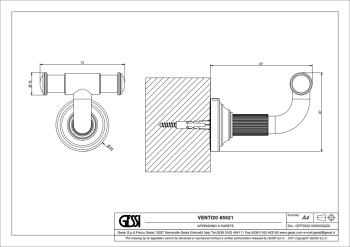Крючок Gessi Venti20 65521.707 Black Metal Brushed PVD