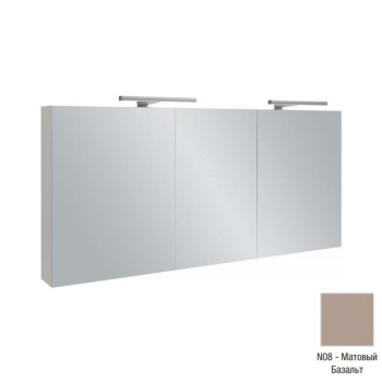 Зеркальный шкаф 130 см Jacob Delafon Patio EB1369-N08, матовый базальт