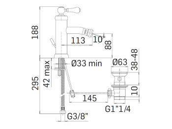 Смеситель для биде Mamoli COUNTRY 52910000005K