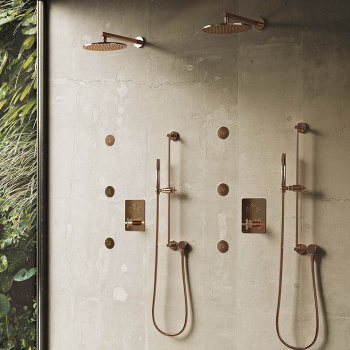 Верхний душ Newform X-steel 316 d250, без кронштейна, G1/2, PVD Brushed copper bronze 29392X.59.067