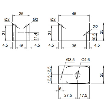 Раковина Antonio Lupi Calco 45х25х25, 1 отв., белый А0002423616