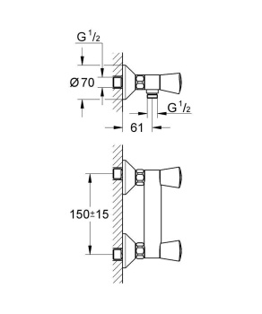 Смеситель для душа GROHE Costa S, хром 26317001