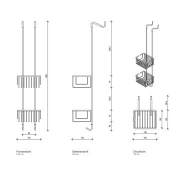 Корзина двойнаямм Decor Walther Universal 705000 хром