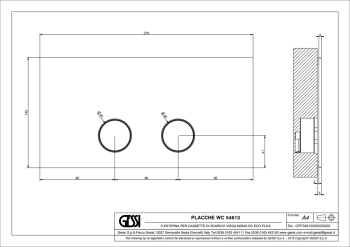 Клавиша смыва Gessi 54613.708 Copper Brushed PVD
