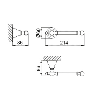Держатель туалетной бумаги Cisal Arcana золото AR09040024