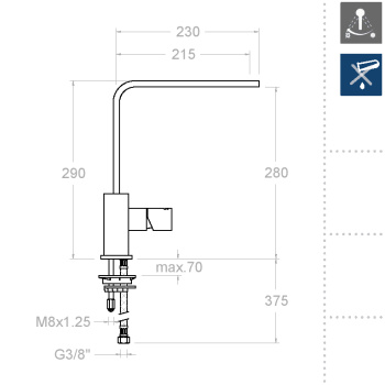 Смеситель для кухни Ramonsoler Kuatro 4729