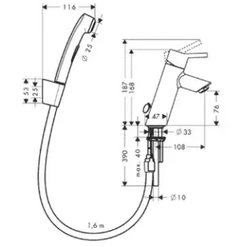 Смеситель для раковины Hansgrohe Talis S2 32140000 хром