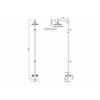 Смеситель для душа с термостатом Burlington T2WS хром