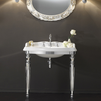 3SC Consolle Консоль King 90х56хh97см, с раковиной LA02 и сифоном, напольный, цвет: хром KI3090SL