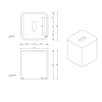Коробка для салфетокмм Decor Walther Stone 974050 белый матовый