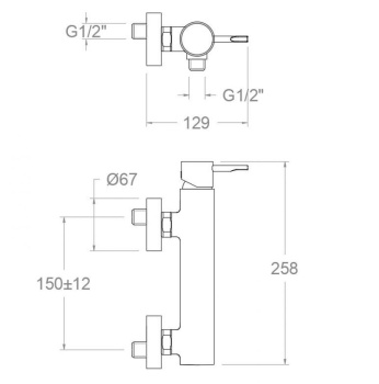 Смеситель для ванны Ramonsoler Odisea черный 390801SNM