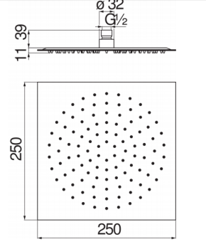Верхний душ Nobili AD139/134CR