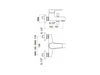 Смеситель для ванны Mamoli LOGOS 17220000L021