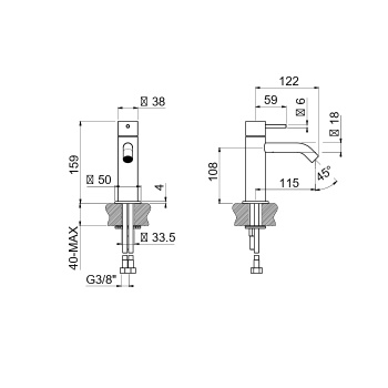Смеситель для раковины Carimali Iltondo 0-ITD0701-CR хром