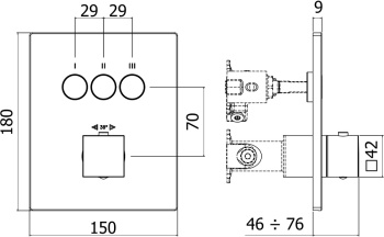 Смеситель для душа Paffoni Compact Box CPT519NO