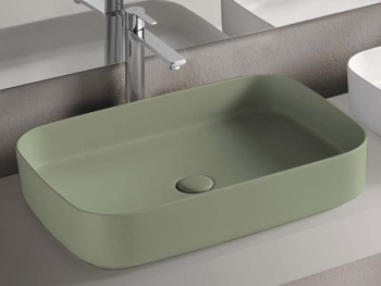 Раковина накладная Cielo Shui Comfort SHCOLAR60 AG 60 см зеленый