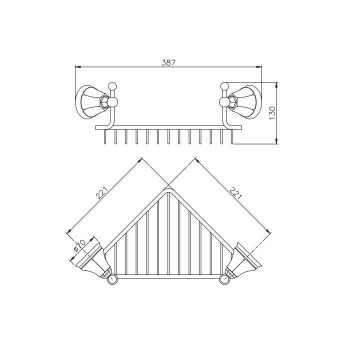 Полочка-решетка Nicolazzi  Полочка-решетка 1495BZ