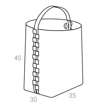 Корзина ADJ Helena 35x30xH45, шоколад/капучино 637505