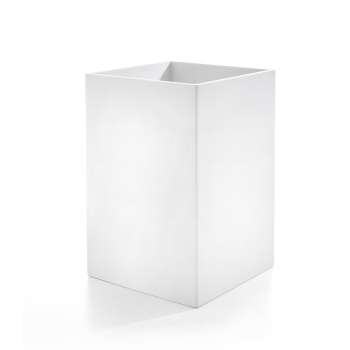 3SC Mood White Ведро, без крышки, 20х30х20 см, композит Solid Surface, цвет: белый матовый MW65A