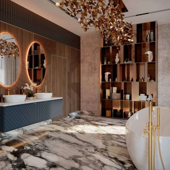 Смеситель для ванны Ramonsoler Alexia напольный с душевым комплектом золото 368503DOC