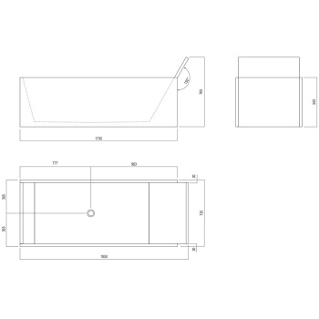 Ванна из искусственного камня Agape Face à face 185x73 AVAS1094MC