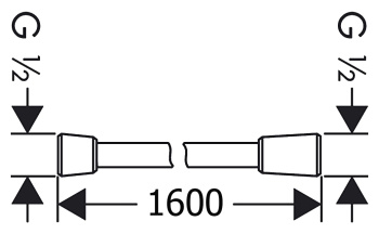 Шланг для душа Keuco 54995011600 хром