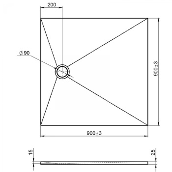 Душевой поддон Jacob Delafon Tolbiac 90x90 E6D327RU-WPM, белый матовый белый