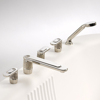 Смеситель на борт ванны THG Corvair A Manettes Fior Di Bosco U8L-A02-1132SG хром