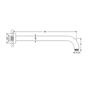 Кронштейн для душа Jorger Eleven 649.13.755.040 благородная латунь