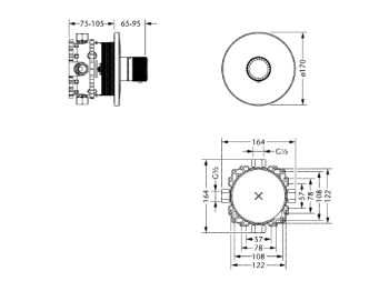 Смеситель для душа Jorger Valencia 638.40.460.000-12 хром/черный хрусталь