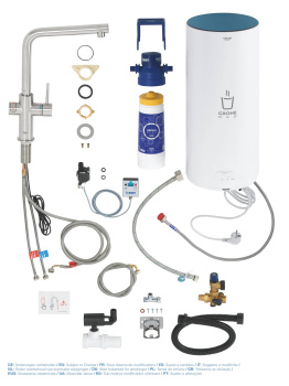 Смеситель для кухни GROHE Red Duo, бойлер L-size, суперсталь, 30325DC1