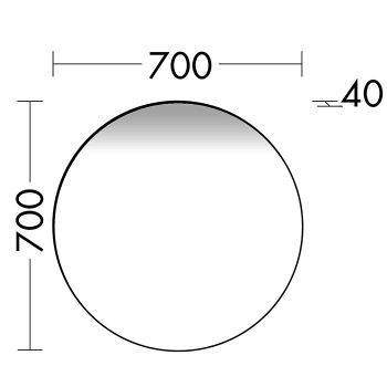 Burgbad Coco Зеркало с подсветкой 70x70 см, управление светом холодный/тёплый белый SIHX070